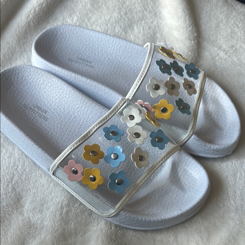 Urban Outfitters Floral Slide Sandals